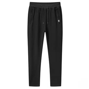 Pantalones Deportivos de Algodón para Hombre, Primavera-Verano, con Bolsillos con Cremallera, para Ropa Deportiva Informal, en Negro, Azul y Gris - Product Image 4