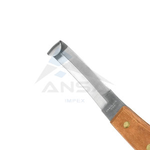 Couteau à sabot à Double tranchant de haute qualité manche en bois Durable couteau de coupe de maréchal-ferrant brun 8 1/8 pouces chevaux poneys chèvres soins du sabot - Product Image 5