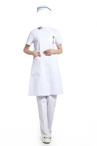 Uniforme de personal de hospital hecho de tela de algodón, poliéster y Spandex de gran venta en color y tamaños personalizados para enfermera de mujer - Product Image 5