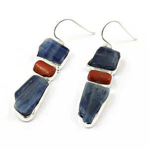 Precio al por mayor de alta calidad, Plata de Ley 925, piedra preciosa de ojo de tigre, Pendientes colgantes de estilo clásico, joyería hecha a mano, proveedor a granel - Product Image 1