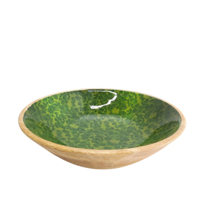 Attractive Design Wooden Bowl and Mena Work Kitchenware Bowl High Quality Round Shape Solid Brass <b>Tabletop</b> Dinnerware Bowl - Product Image 1