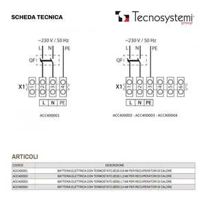 Sistema HVAC Doméstico con Batería Eléctrica y Termostato Tecnosystemi para Recuperación de Calor de 200 a 800 M/h - Product Image 4