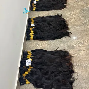 Rambut lurus Kualitas Sempurna dan halus rambut Donor tunggal murni kutikula mentah dari wanita Vietnam