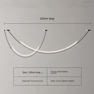 Lámparas de Araña LED Ovaladas Modernas y Sencillas para Iluminación en Salas de Estar, Villas, Escaleras y Restaurantes - Product Image 6