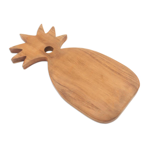 Nouvelle arrivée finition naturelle planche à découper en bois planche de haute qualité meilleure vente avec poignée attachée pour la maison et l'hôtel - Product Image 2