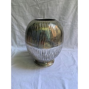 ชุดกระถางต้นไม้โลหะขัดเงาทรงกลมเคลือบเงาสีเงิน3สี - Product Image 4