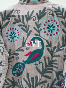 Abrigo Bohemio Bordado a Mano para Mujer, Prenda Exterior de Algodón con Estampado Floral, Cuello Camisero, Manga Larga, Ropa Casual de Primavera - Product Image 4
