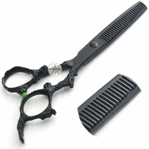 Ciseaux de coiffure professionnels pour la coupe et l'éclaircissage des cheveux, en acier inoxydable (acier japonais 420), poignée courte pour droitiers - Product Image 6