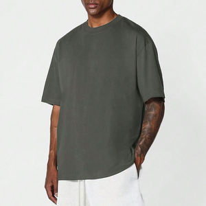 เสื้อยืดผู้ชายระบายอากาศได้ดีคอกลมผ้าคอตตอนสีทึบคอกลมผ้า100% คลาสสิก - Product Image 2