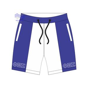 Phi Beta Sigma personalizado 100% algodón hombres Casual Unisex cintura media pantalones cortos tejido patrón sólido diseño de lona - Product Image 1