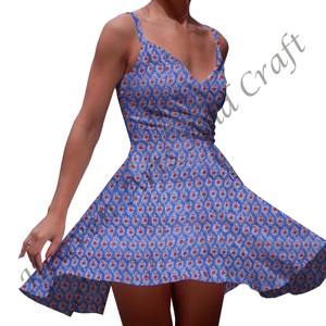 Nuevo Vestido de Verano para Mujer, Elegante, de Algodón, con Estampado a Mano, Vestido Halter, Vestido de Noche, Vestido de Primavera para el Hogar - Product Image 3