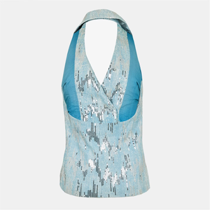 Chemise à manches en maille pour femmes, tendance, haut en tricot doux pour femmes, confortable à porter, haut à volants pour femmes, chemisier décontracté mignon pour l'été - Product Image 4