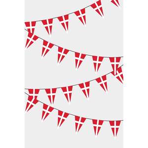 Guirnalda de Banderines Triangulares Daneses para Decoración de Fiestas - Product Image 1