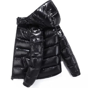 Recién llegado, chaqueta para hombre, chaquetas y abrigos negros acolchados brillantes, chaqueta de invierno al por mayor 2025, precio barato, personalización OEM - Product Image 4