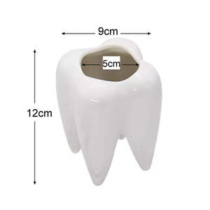 Vaso di fiori a forma di dente di lusso in stile Japandi Design carino per bambini per la semina Indoor regalo o arredamento da dentista - Product Image 6