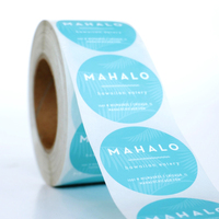 Vente flash - Rouleau de vinyle imperméable imprimé avec logo personnalisé - Autocollant adhésif MAHALO - Étiquettes autocollantes auto-adhésives - Emballage cadeau