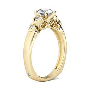 แหวนหมั้นทรงกลมแบบอินฟินิตี้ เจลูเลีย โรเดียมและทองคำชุบเงินสเตอร์ลิง - Product Image 3