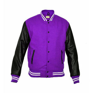 Chaqueta Universitaria Personalizada para Hombre y Mujer, Chaqueta de Béisbol de Lana y Cuero, Chaqueta Universitaria con Letras, Suministro al por Mayor de Fábrica - Product Image 2