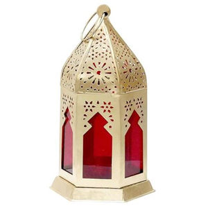 Linterna colgante decorativa para el hogar de diseño estándar Linterna de metal dorado de calidad de lujo Diseño de recorte Linterna de estilo marroquí - Product Image 3