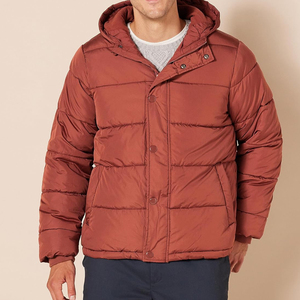 Chaqueta hinchada de invierno de manga larga de color negro al por mayor chaquetas acolchadas de trabajo clásicas de alta calidad para hombre con color personalizado - Product Image 2