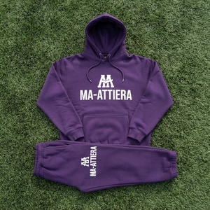 Conjunto de Sudadera con Capucha y Pantalones de Chándal de Forro Polar Morado para Mujer, Estilo Casual y Urbano - Product Image 6