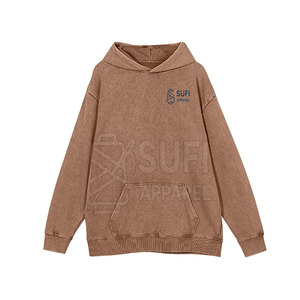 Qualité supérieure Hiver Hommes Vintage Wash Hoodies 100% Coton Polaire Respirant Séchage Rapide Tailles Personnalisables - Product Image 1