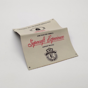 Sinh thái thân thiện in bông nhãn cây gai dầu chăm sóc nhãn PU da Tùy chỉnh màu sắc bền thông tin nhãn có thể giặt thương hiệu tag - Product Image 1