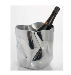 Refroidisseur de vin poli brillant seau à glace maison hôtel restaurants haut tendance métal champagne refroidisseur de vin décoration de table - Product Image 4