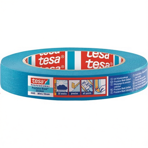 For TESA Precision Crepe <b>Paper</b> 4440 Outdoor UV PLUS Smooth <b>Blue</b> 50m Length 30mm Width <b>Roll</b> Pack Size 5 for Office Adhesive Tape - Product Image 3
