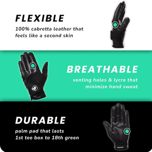 Guantes de Golf Profesionales Ligeros de Cuero Genuino para Hombre, Logotipo Personalizado, Impermeables, Correa de Muñeca Ajustable, Alta Calidad, MOQ Bajo - Product Image 5