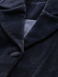 Manteau long en laine pour femmes décontracté haute rue mode impression fourrure manches régulières bouton respirant coupe ample automne hiver - Product Image 5