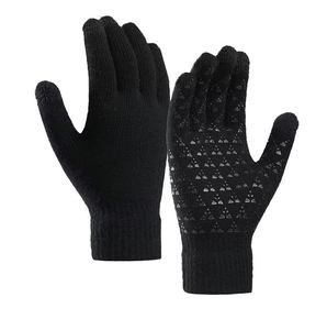 2025 hiver 100% gants tricotés torsadés en laine 7 jauge clients femmes Logo personnalisé gants en laine - Product Image 1