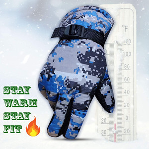 Custom Winter Ski <b>Gloves</b> <b>Touchscreen</b> Quick Dry Outdoor Wrist Length Polyester Cotton Thermal Tactical Driving <b>Gloves</b> - Product Image 2