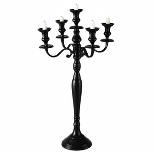 Candelabres en aluminium pour centre de table de mariage, 5 bras, finition cuivre, pour la décoration de la maison, du sol et de la table - Product Image 5