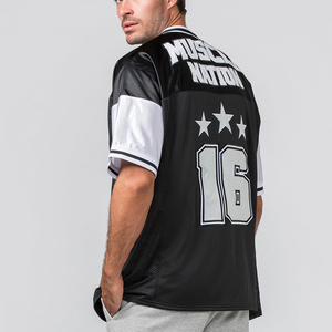 Camiseta de Fútbol Retro de Poliéster Antiarrugas, Cuello en V Extra Grande, Negra con Blanco, Transpirable, Calidad Premium, Venta de Fábrica - Product Image 4