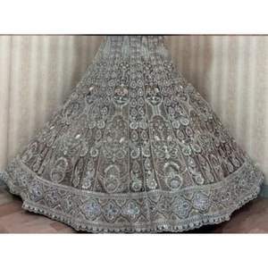 Elegant Bridal Ensemble with <b>Detailed</b> Embroidery Sequin Work Zari Accents for Winter Party Available for Wholesale Orders - Product Image 5