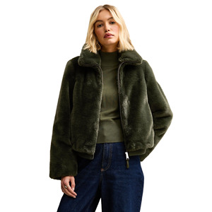 Chaqueta Bomber de Piel Cruda Personalizada para Mujer, Transpirable, de Lona con Cierre de Cremallera, Corte Regular para Otoño/Invierno, Marca Personalizada - Product Image 1