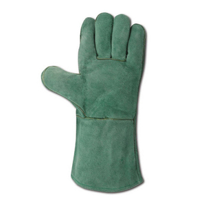 Guante de cuero para soldar resistente al fuego y al calor, precio de fábrica al por mayor - Product Image 1