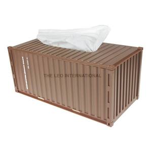 Caja de pañuelos de Hotel para el hogar Caja de pañuelos de Metal de aluminio de alta calidad con soporte de papel tisú de diseño Floral de flores - Product Image 2