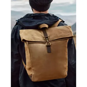 Heritage Custom Waxed <b>Canvas</b> <b>Backpack</b> for Promotional Merchandising - Product Image 1