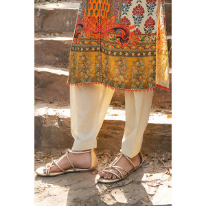 Traje de Fiesta Elegante y Moderno de 3 Piezas para Mujer, Estampado, con Dupatta de Chifón, Largo hasta la Rodilla, Talla Única - SD-52230 - Product Image 2