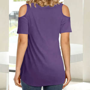 เสื้อยืดสำหรับผู้หญิงสำหรับฤดูกาลใหม่ชุดลำลองผ้าโพลีเอสเตอร์ผ้าคอตตอนพิมพ์ลายระบายอากาศได้ดีราคาไม่แพง! - Product Image 3