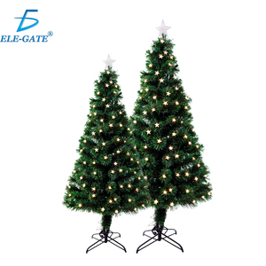 Albero di Natale Artificiale Verde di Alta Qualità 1,80m con Luci a Stella Integrate e Punte a Stella, con Supporto in Metallo - Product Image 4