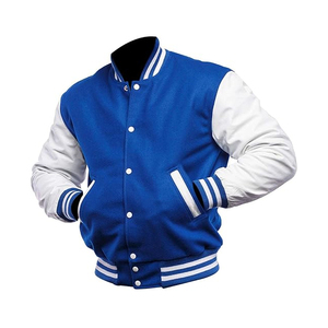 Chaqueta de béisbol de la Universidad Varsity de talla grande de estilo único de moda Chaquetas de hombre Parche en blanco y chaqueta de collage bordada en 3D - Product Image 5