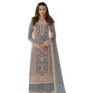 Red de mariposa pesada de color con bordado y cordón Trabajo Algodón Formal Secado rápido Boda Mujer Kurti - Product Image 2