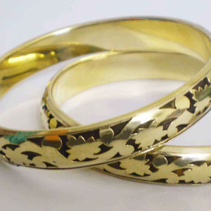 Trendy Gold Plated <b>Copper</b> Bangle For Women Elegant High Quality Handcrafted Ethnic Jewelry Bridal Wedding Wear Bracelet <b>Gift</b> - Product Image 1