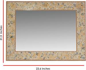 CRAFT EXIM Glass Art Deco Handcrafted Decorative <b>Wall</b> <b>Mirror</b> 32x24 Customized Shape <b>for</b> Hallway Bedroom <b>Bathroom</b> - Product Image 4