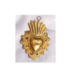 Charmes en métal du Sacré-Cœur de la Sainte Flamme pour cadeau catholique - Product Image 2