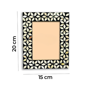 Cadre photo décoratif à motif géométrique fait à la main cadre photo en incrustation de nacre cadeau pour la maison - Product Image 4