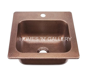 Évier de cuisine à bol unique martelé à la main élégant Design fabuleux pour une utilisation au restaurant à domicile avec caractéristique décorative à un trou - Product Image 1